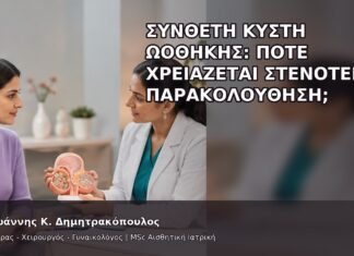 Σύνθετη Κύστη Ωοθήκης: Πότε Χρειάζεται Στενότερη Παρακολούθηση; Σύνθετη Κύστη Ωοθήκης: Πότε Χρειάζεται Στενότερη Παρακολούθηση; - Δρ. Ιωάννης Κ. Δημητρακόπουλος