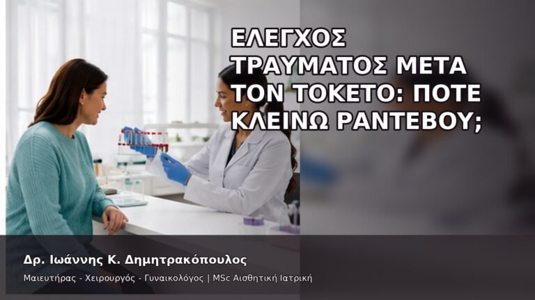 Έλεγχος Τραύματος μετά τον Τοκετό: Πότε Κλείνω Ραντεβού; - Δρ. Ιωάννης Κ. Δημητρακόπουλος