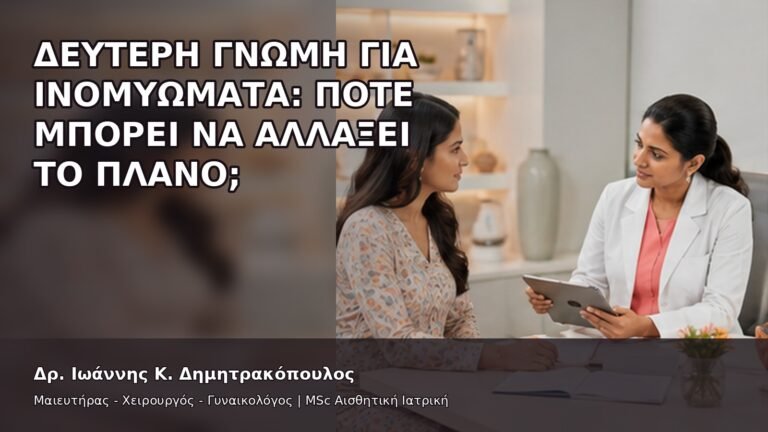 Δεύτερη Γνώμη για Ινομυώματα: Πότε Μπορεί να Αλλάξει το Πλάνο; - Δρ. Ιωάννης Κ. Δημητρακόπουλος