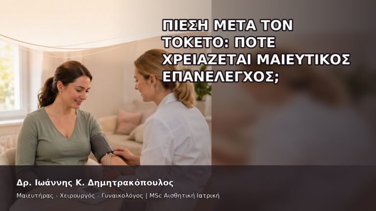 Πίεση μετά τον Τοκετό: Πότε Χρειάζεται Μαιευτικός Επανέλεγχος; - Δρ. Ιωάννης Κ. Δημητρακόπουλος
