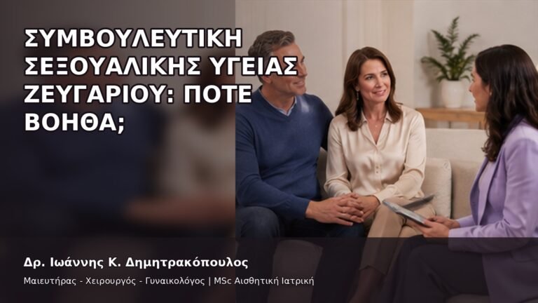 Συμβουλευτική Σεξουαλικής Υγείας Ζευγαριού: Πότε Βοηθά; - Δρ. Ιωάννης Κ. Δημητρακόπουλος