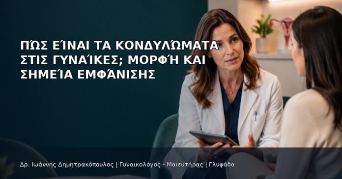 Πώς Είναι τα Κονδυλώματα στις Γυναίκες; Μορφή και Σημεία Εμφάνισης Πώς Είναι τα Κονδυλώματα στις Γυναίκες; Μορφή και Σημεία Εμφάνισης - Δρ. Ιωάννης Δημητρακόπουλος