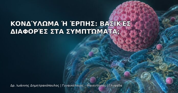 Κονδύλωμα ή Έρπης: Βασικές Διαφορές στα Συμπτώματα; - Δρ. Ιωάννης Δημητρακόπουλος