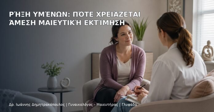 Ρήξη Υμένων: Πότε Χρειάζεται Άμεση Μαιευτική Εκτίμηση - Δρ. Ιωάννης Δημητρακόπουλος