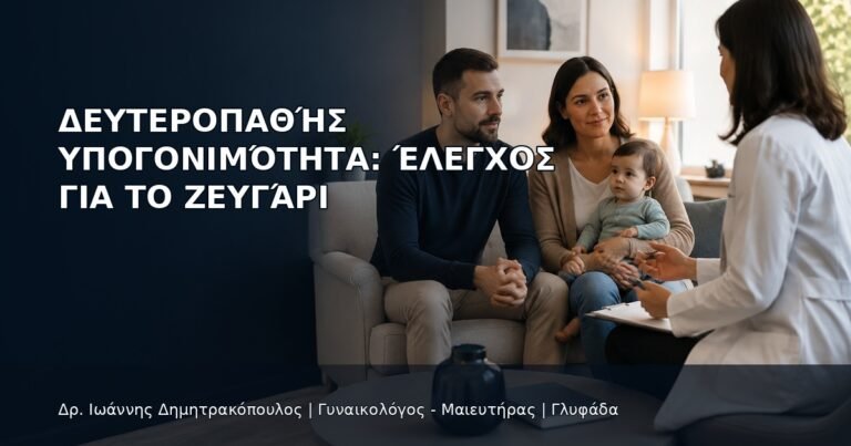 Δευτεροπαθής Υπογονιμότητα: Έλεγχος για το Ζευγάρι - Δρ. Ιωάννης Δημητρακόπουλος