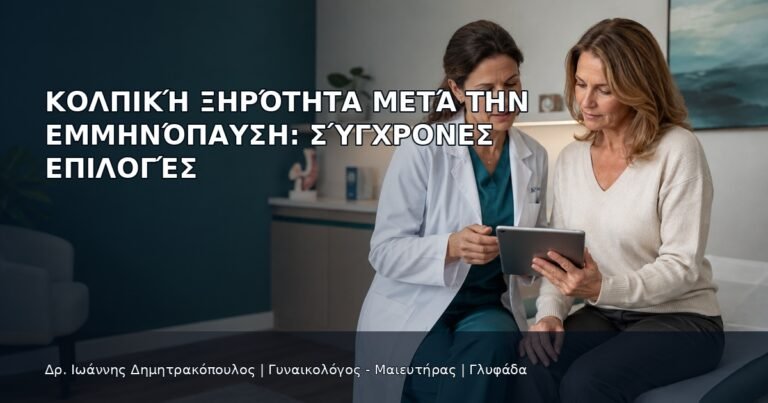 Κολπική Ξηρότητα μετά την Εμμηνόπαυση: Σύγχρονες Επιλογές - Δρ. Ιωάννης Δημητρακόπουλος