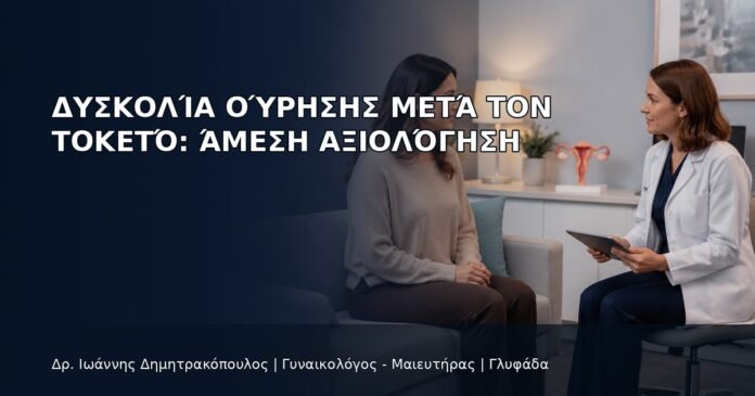 Δυσκολία Ούρησης μετά τον Τοκετό: Άμεση Αξιολόγηση Δυσκολία Ούρησης μετά τον Τοκετό: Άμεση Αξιολόγηση - Δρ. Ιωάννης Δημητρακόπουλος
