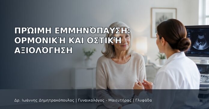 Πρώιμη Εμμηνόπαυση: Ορμονική και Οστική Αξιολόγηση Πρώιμη Εμμηνόπαυση: Ορμονική και Οστική Αξιολόγηση - Δρ. Ιωάννης Δημητρακόπουλος