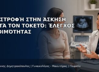 Επιστροφή στην Άσκηση μετά τον Τοκετό: Έλεγχος Ετοιμότητας - Δρ. Ιωάννης Δημητρακόπουλος