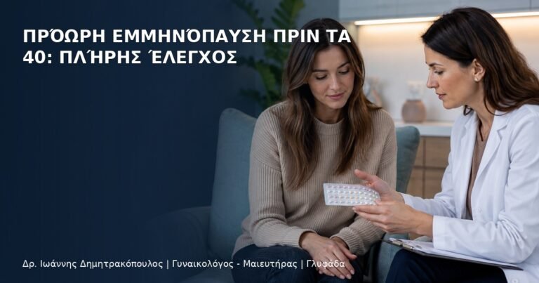 Πρόωρη Εμμηνόπαυση πριν τα 40: Πλήρης Έλεγχος - Δρ. Ιωάννης Δημητρακόπουλος