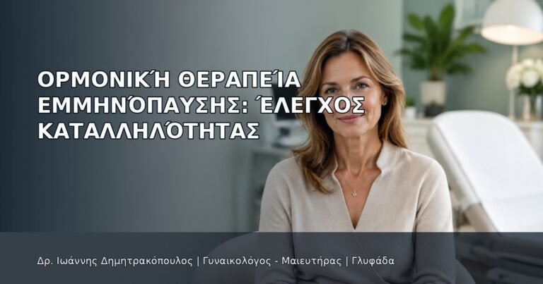 Ορμονική Θεραπεία Εμμηνόπαυσης: Έλεγχος Καταλληλότητας - Δρ. Ιωάννης Δημητρακόπουλος