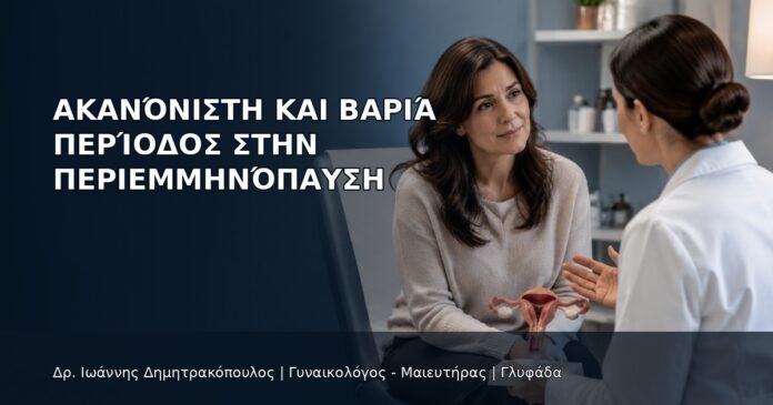 Ακανόνιστη και Βαριά Περίοδος στην Περιεμμηνόπαυση - Δρ. Ιωάννης Δημητρακόπουλος