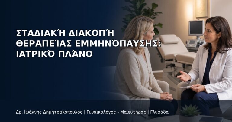 Σταδιακή Διακοπή Θεραπείας Εμμηνόπαυσης: Ιατρικό Πλάνο - Δρ. Ιωάννης Δημητρακόπουλος
