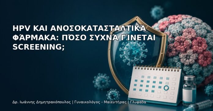 HPV και Ανοσοκατασταλτικά Φάρμακα: Πόσο Συχνά Γίνεται Screening; HPV και Ανοσοκατασταλτικά Φάρμακα: Πόσο Συχνά Γίνεται Screening; - Δρ. Ιωάννης Δημητρακόπουλος