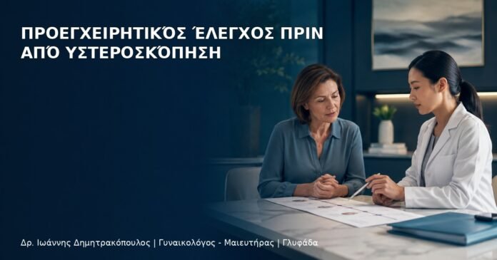 Προεγχειρητικός Έλεγχος πριν από Υστεροσκόπηση Προεγχειρητικός Έλεγχος πριν από Υστεροσκόπηση - Δρ. Ιωάννης Δημητρακόπουλος