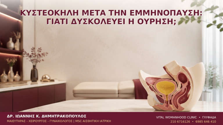Κυστεοκήλη μετά την Εμμηνόπαυση: Γιατί Δυσκολεύει η Ούρηση; - Δρ. Ιωάννης Κ. Δημητρακόπουλος