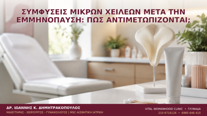 Συμφύσεις Μικρών Χειλέων μετά την Εμμηνόπαυση: Πώς Αντιμετωπίζονται; - Δρ. Ιωάννης Κ. Δημητρακόπουλος
