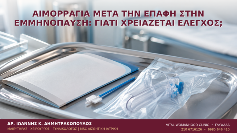 Αιμορραγία μετά την Επαφή στην Εμμηνόπαυση: Γιατί Χρειάζεται Έλεγχος; - Δρ. Ιωάννης Κ. Δημητρακόπουλος