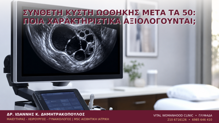 Σύνθετη Κύστη Ωοθήκης μετά τα 50: Ποια Χαρακτηριστικά Αξιολογούνται; - Δρ. Ιωάννης Κ. Δημητρακόπουλος