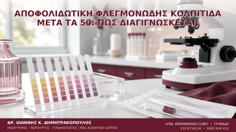 Αποφολιδωτική Φλεγμονώδης Κολπίτιδα μετά τα 50: Πώς Διαγιγνώσκεται; - Δρ. Ιωάννης Κ. Δημητρακόπουλος