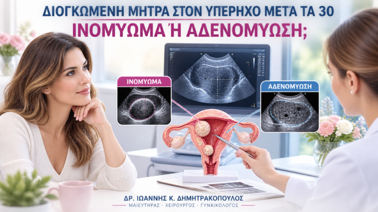 Διογκωμένη Μήτρα στον Υπέρηχο μετά τα 30: Ινομύωμα ή Αδενομύωση; - Δρ. Ιωάννης Κ. Δημητρακόπουλος