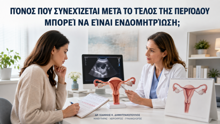Πόνος που Συνεχίζεται μετά το Τέλος της Περιόδου: Μπορεί να Είναι Ενδομητρίωση; - Δρ. Ιωάννης Κ. Δημητρακόπουλος