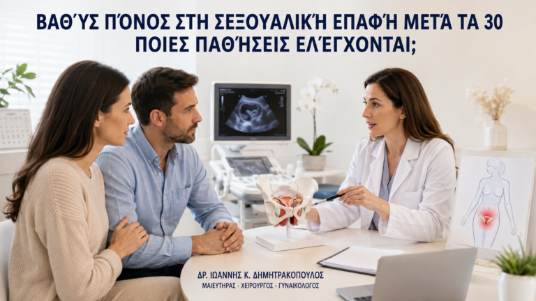 Βαθύς Πόνος στη Σεξουαλική Επαφή μετά τα 30: Ποιες Παθήσεις Ελέγχονται; - Δρ. Ιωάννης Κ. Δημητρακόπουλος