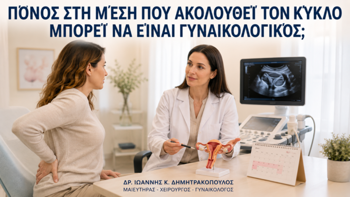 Πόνος στη Μέση που Ακολουθεί τον Κύκλο: Μπορεί να Είναι Γυναικολογικός; Πόνος στη Μέση που Ακολουθεί τον Κύκλο: Μπορεί να Είναι Γυναικολογικός; - Δρ. Ιωάννης Κ. Δημητρακόπουλος