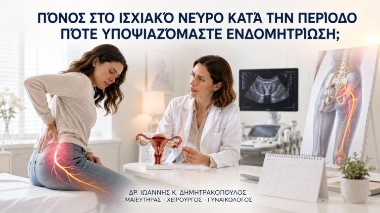 Πόνος στο Ισχιακό Νεύρο κατά την Περίοδο: Πότε Υποψιαζόμαστε Ενδομητρίωση; - Δρ. Ιωάννης Κ. Δημητρακόπουλος
