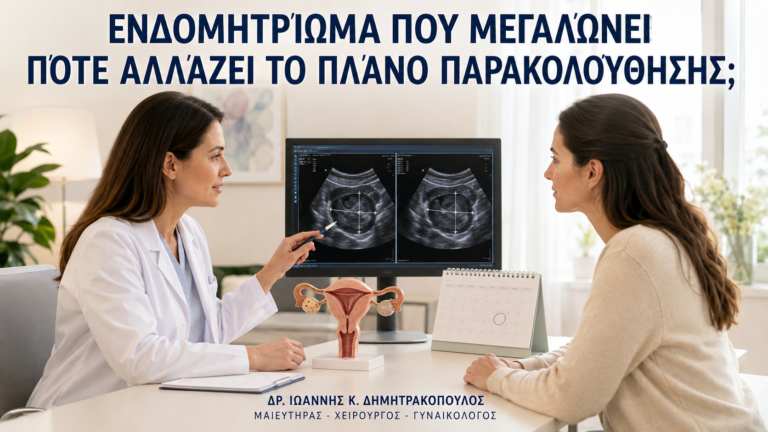 Ενδομητρίωμα που Μεγαλώνει: Πότε Αλλάζει το Πλάνο Παρακολούθησης; - Δρ. Ιωάννης Κ. Δημητρακόπουλος