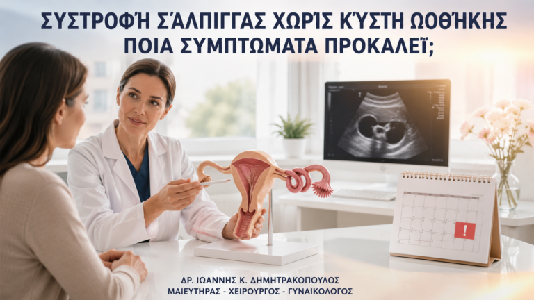 Συστροφή Σάλπιγγας χωρίς Κύστη Ωοθήκης: Ποια Συμπτώματα Προκαλεί; - Δρ. Ιωάννης Κ. Δημητρακόπουλος