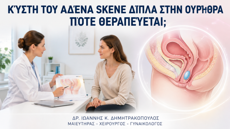 Κύστη του Αδένα Skene δίπλα στην Ουρήθρα: Πότε Θεραπεύεται; - Δρ. Ιωάννης Κ. Δημητρακόπουλος