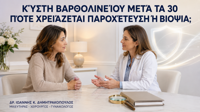 Κύστη Βαρθολινείου μετά τα 30: Πότε Χρειάζεται Παροχέτευση ή Βιοψία; - Δρ. Ιωάννης Κ. Δημητρακόπουλος