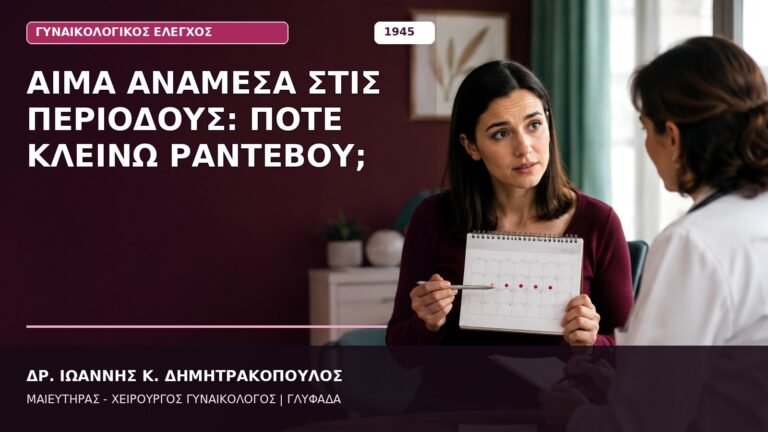 Αίμα Ανάμεσα στις Περιόδους: Πότε Κλείνω Ραντεβού;