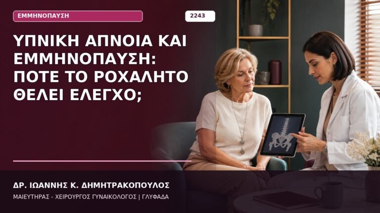 υπνική άπνοια και εμμηνόπαυση