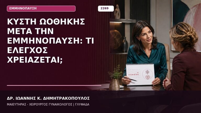 κύστη ωοθήκης μετά την εμμηνόπαυση