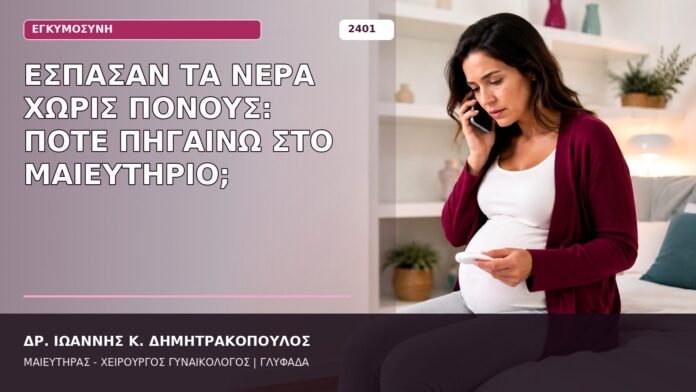 έσπασαν τα νερά χωρίς πόνους