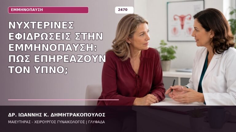 νυχτερινές εφιδρώσεις εμμηνόπαυση