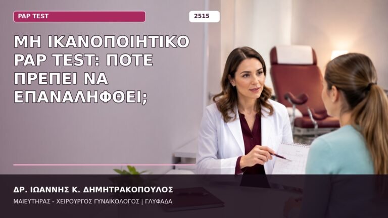 μη ικανοποιητικό Pap test