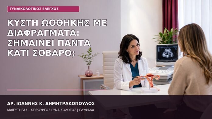 κύστη ωοθήκης με διαφράγματα