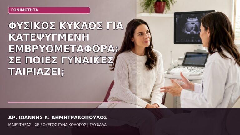 φυσικός κύκλος κατεψυγμένη εμβρυομεταφορά