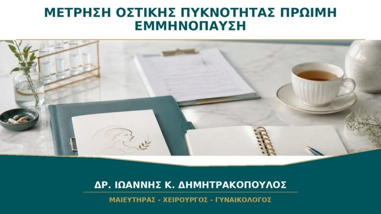 Πότε Χρειάζεται Μέτρηση Οστικής Πυκνότητας σε Γυναίκα με Πρώιμη Εμμηνόπαυση;