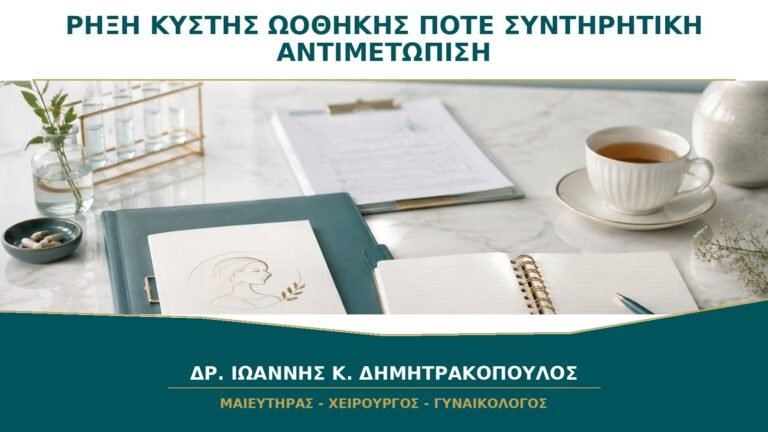 Ρήξη Κύστης Ωοθήκης: Πότε ο Πόνος Αντιμετωπίζεται Συντηρητικά;