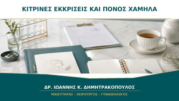 gynaikologikes-ypiresies-b38-31 Κίτρινες εκκρίσεις και πόνος χαμηλά: πότε είναι επείγον;