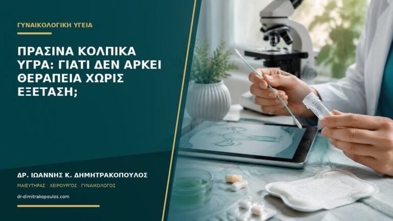Πράσινα κολπικά υγρά: γιατί δεν αρκεί θεραπεία χωρίς εξέταση;