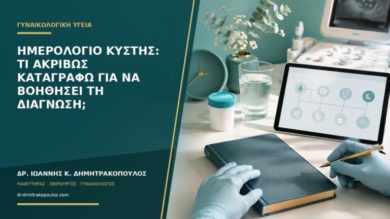 Ημερολόγιο κύστης: τι ακριβώς καταγράφω για να βοηθήσει τη διάγνωση;