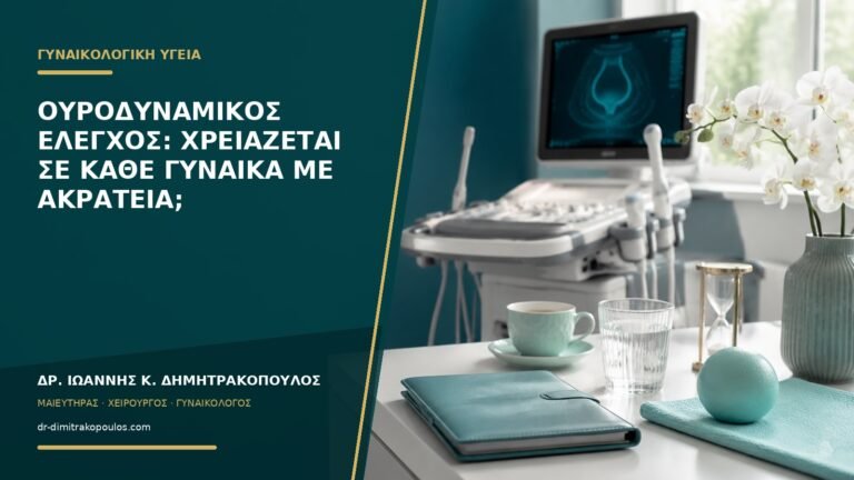 Ουροδυναμικός έλεγχος: χρειάζεται σε κάθε γυναίκα με ακράτεια;