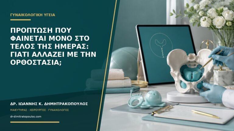 Πρόπτωση που φαίνεται μόνο στο τέλος της ημέρας: γιατί αλλάζει με την ορθοστασία;