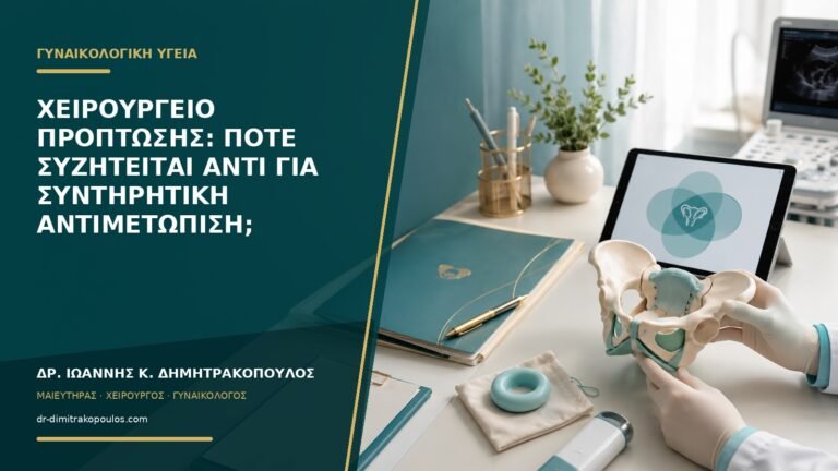 Χειρουργείο πρόπτωσης: πότε συζητείται αντί για συντηρητική αντιμετώπιση;