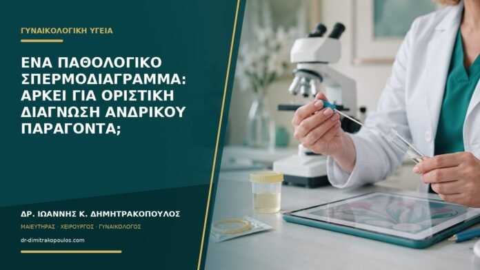 Ένα παθολογικό σπερμοδιάγραμμα: αρκεί για οριστική διάγνωση ανδρικού παράγοντα;